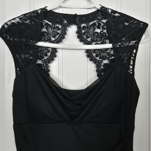 Xscape Black Floor Length Dress